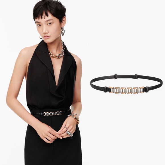 Zara Accessories Nwt Zara Limited Edition Leather And Link Belt